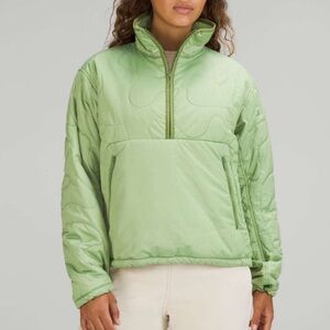 Lululemon Insulated Quilted Pullover Jacket Heathered Green Foliage Coat 0